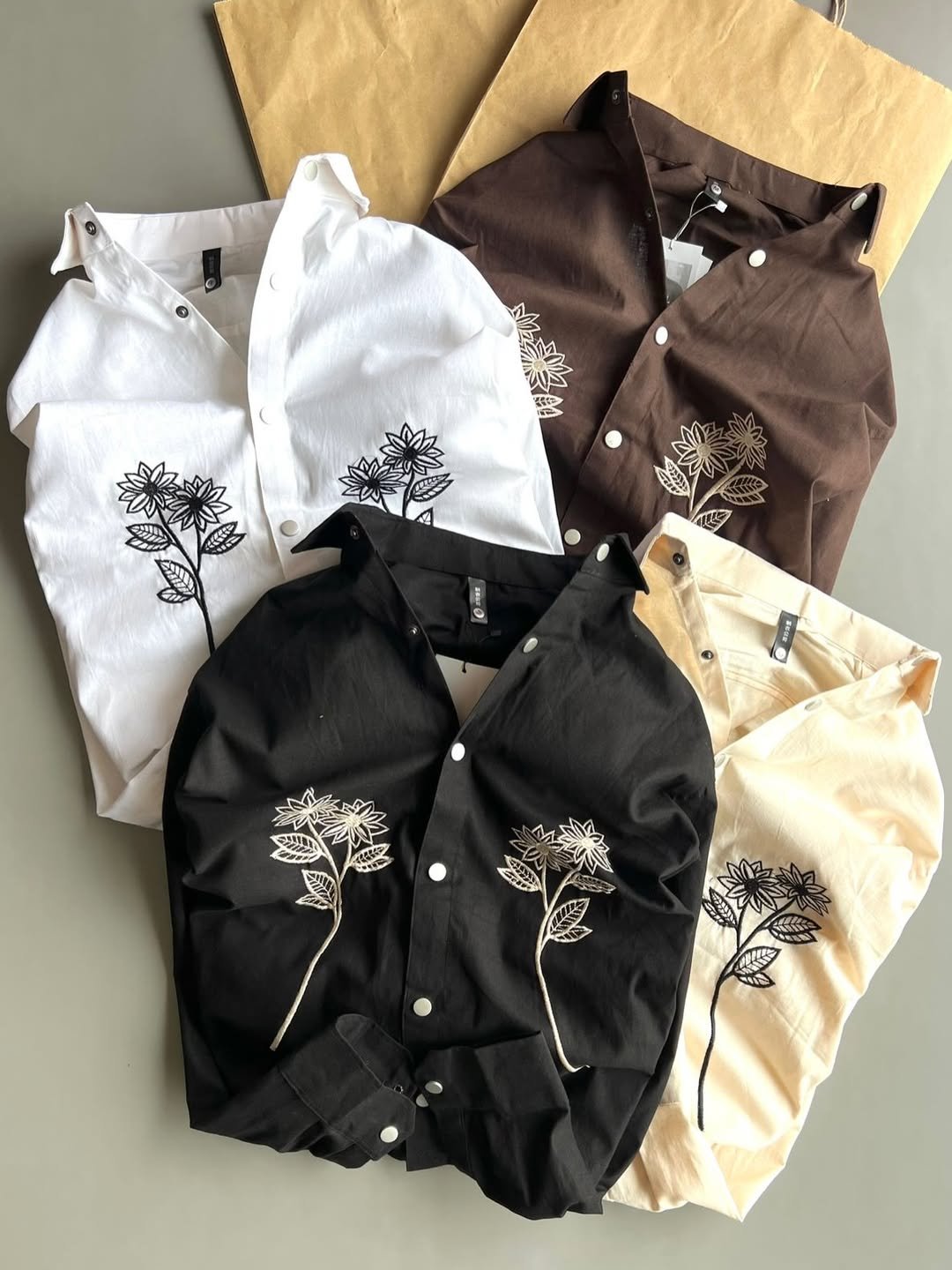 The Botanical Embroidered Shirts Exclusively at Royal Fashion