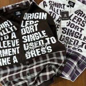 Grunge Typography Meets Classic Plaid Exclusively at Royal Fashion