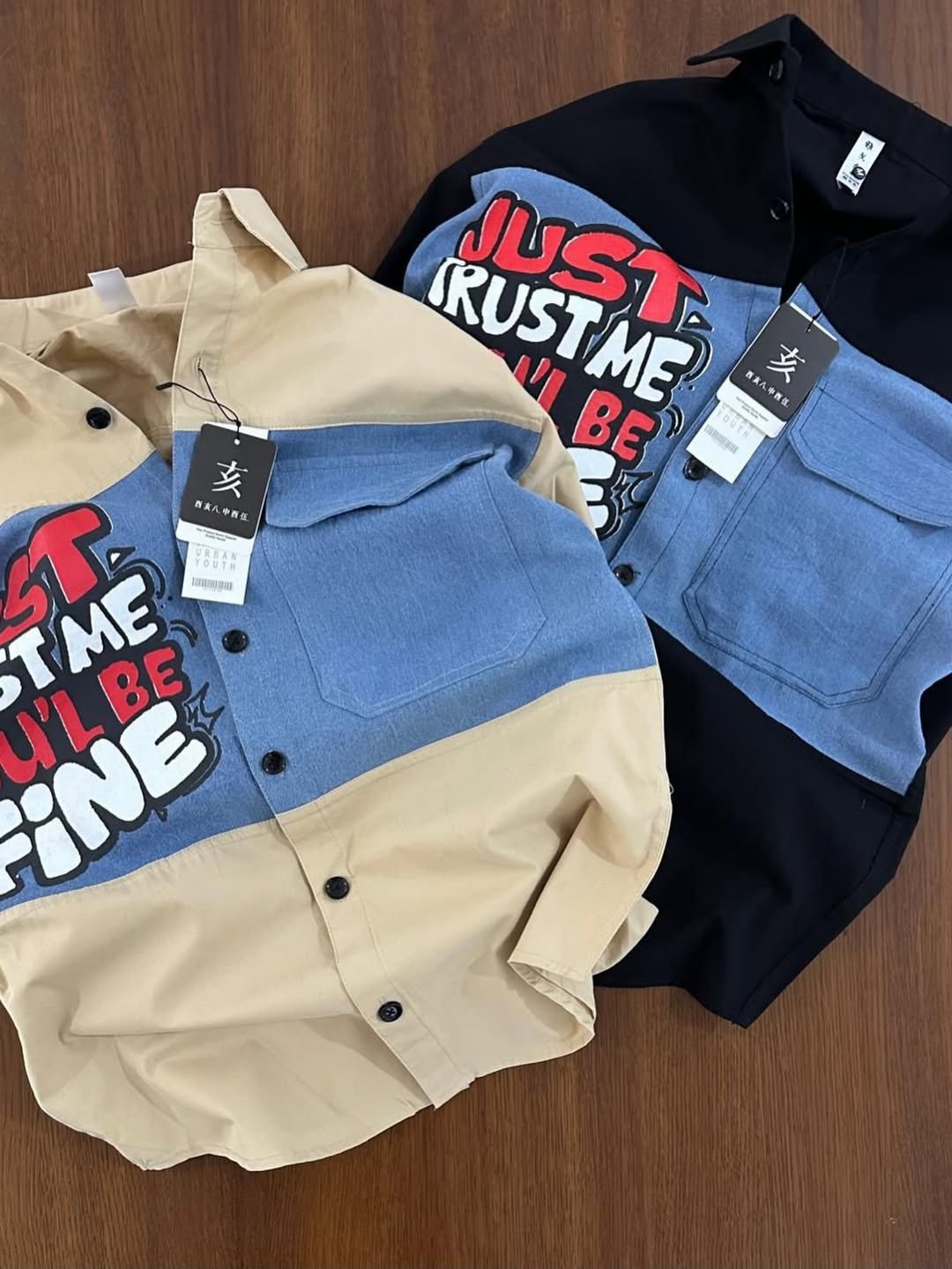 The Color-Block Graffiti Shirts Exclusively at Royal Fashion!