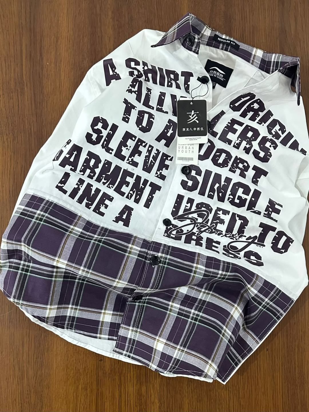 Grunge Typography Meets Classic Plaid Exclusively at Royal Fashion - Image 2